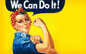 But what? Anyway, this woman advertises in the 1940s in the USA for arms industrie