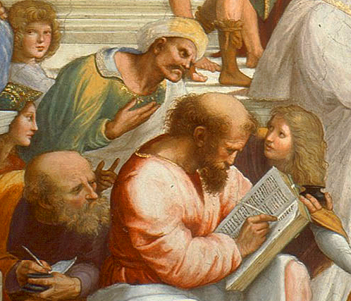 Pythagoras mit Schüler*innen
Bildnis: Schule von Athen von Raffael  